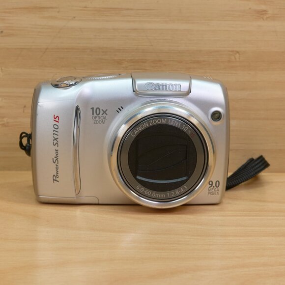 Canon PowerShot SX110IS 9 MP Digital Camera, 10x Optical Zoom, Silver - Picture 2 of 9